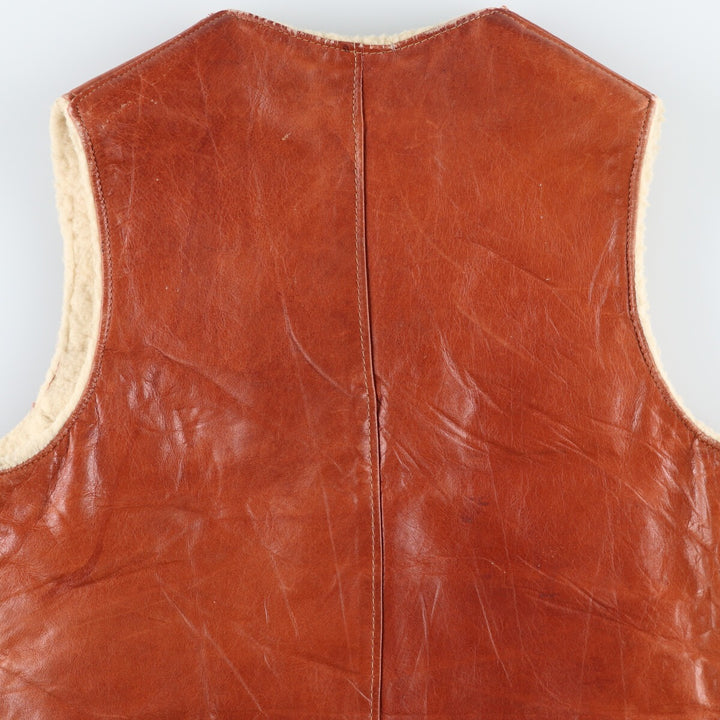 LLBean Leather Vest Women's M size /eaa503682