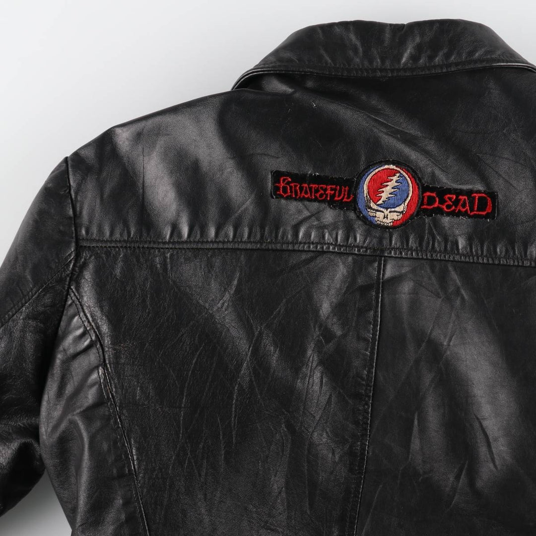 GRATEFUL DEAD Grateful Dead Leather Blouson Jacket with Liner, Women's Size L, Vintage / eaa503686