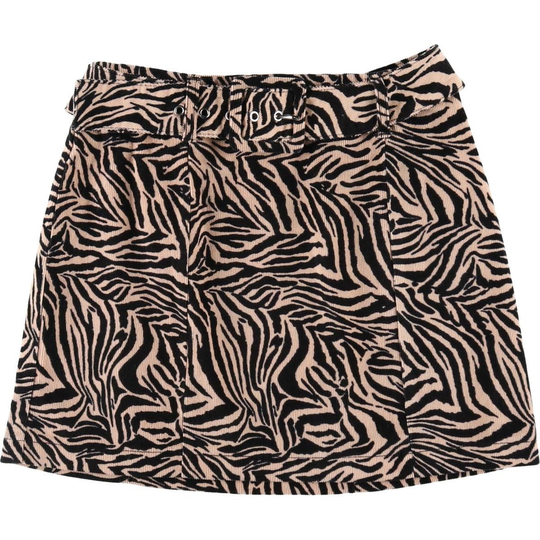 wild fable Zebra Pattern Corduroy Mini Skirt Women's L size /eaa503695