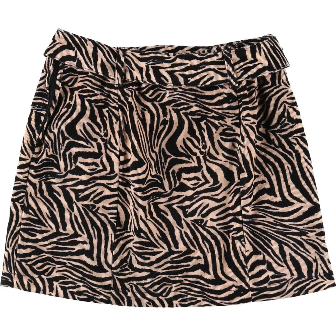 wild fable Zebra Pattern Corduroy Mini Skirt Women's L size /eaa503695