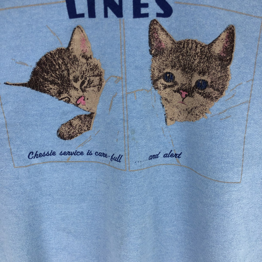 Vintage 80'S Tee Jays Cat Pattern Animal Sweatshirt Trainer Made in USA Men's XL /eaa503739