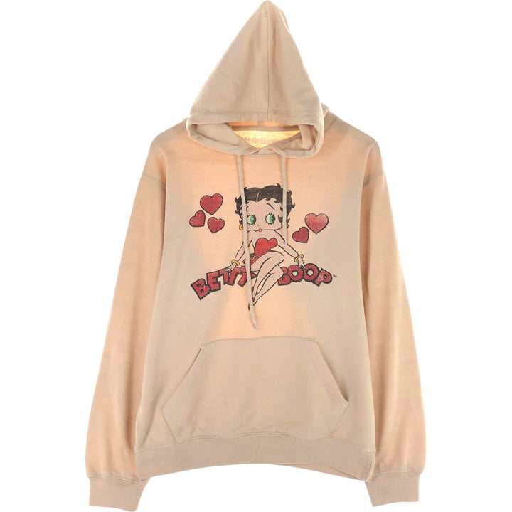 BETTY BOOP Betty Boop character sweatshirt pullover hoodie, men's size L / eaa503745