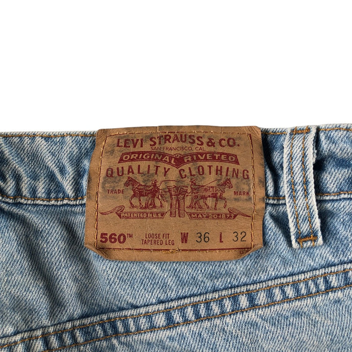 90'S Levi's 560 LOOSE FIT TAPERED LEG Tapered Denim Pants Made in USA Men's W35 Vintage /eaa503800