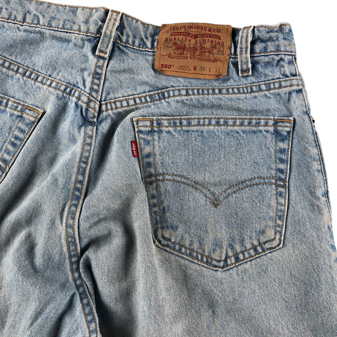 90'S Levi's 560 LOOSE FIT TAPERED LEG Tapered Denim Pants Made in USA Men's W35 Vintage /eaa503800