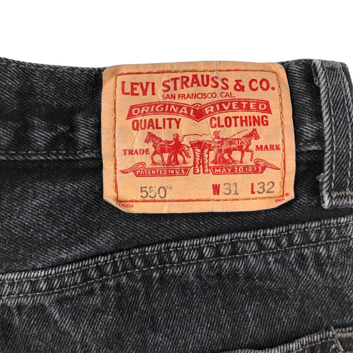 Levi's 550 Relaxed Fit Black Denim Tapered Denim Pants Men's W30 equivalent / eaa503803