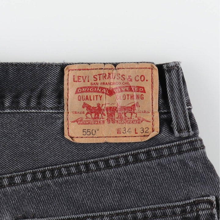 Levi's 550 Relaxed Fit Black Denim Tapered Denim Pants Men's W32 equivalent / eaa503807