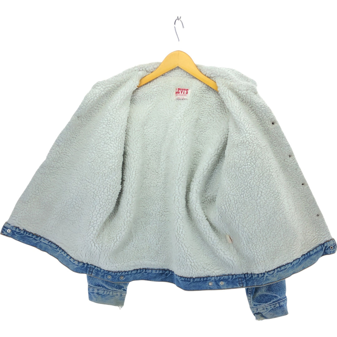 80s~90'S Levi's 70609-0214 denim fleece jacket made in USA, men's size L, vintage /eaa503831