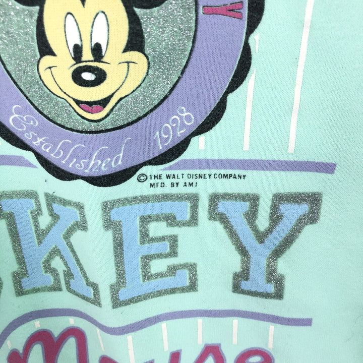 90'S THE WALT DISNEY COMPANY Mickey Mouse character sweatshirt, made in USA, women's size M /eaa503921