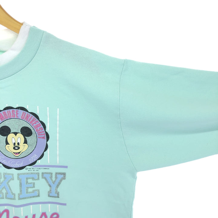 90'S THE WALT DISNEY COMPANY Mickey Mouse character sweatshirt, made in USA, women's size M /eaa503921