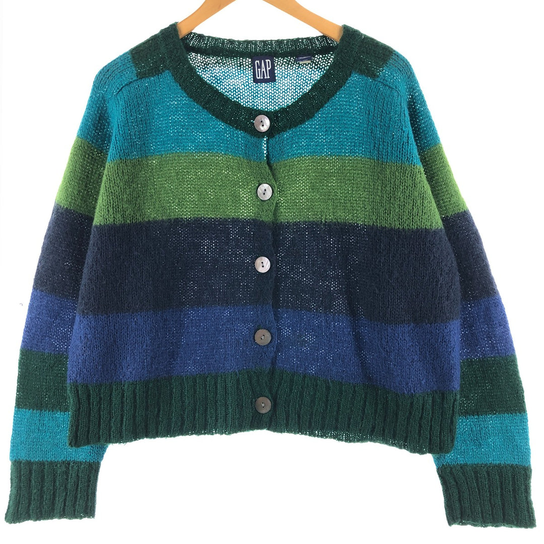 90'S GAP Old Gap Border Pattern Acrylic x Mohair Knit Cardigan Women's L Size Vintage /eaa503960