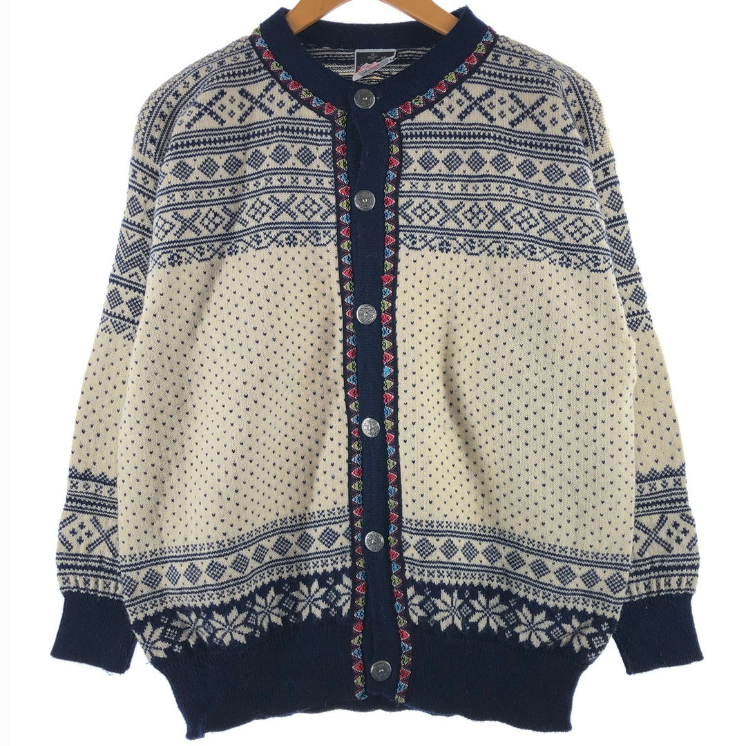 DALE of Norway All-over Nordic wool knit cardigan, made in Norway, men's size M /eaa503967