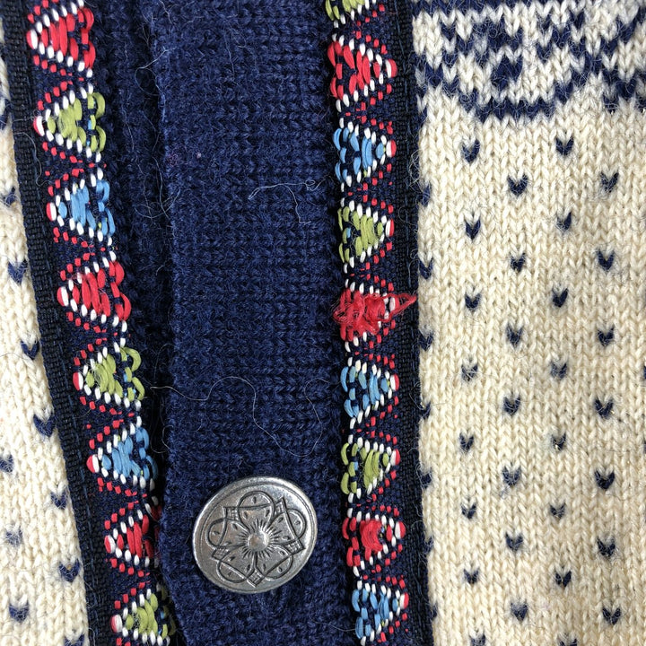 DALE of Norway All-over Nordic wool knit cardigan, made in Norway, men's size M /eaa503967