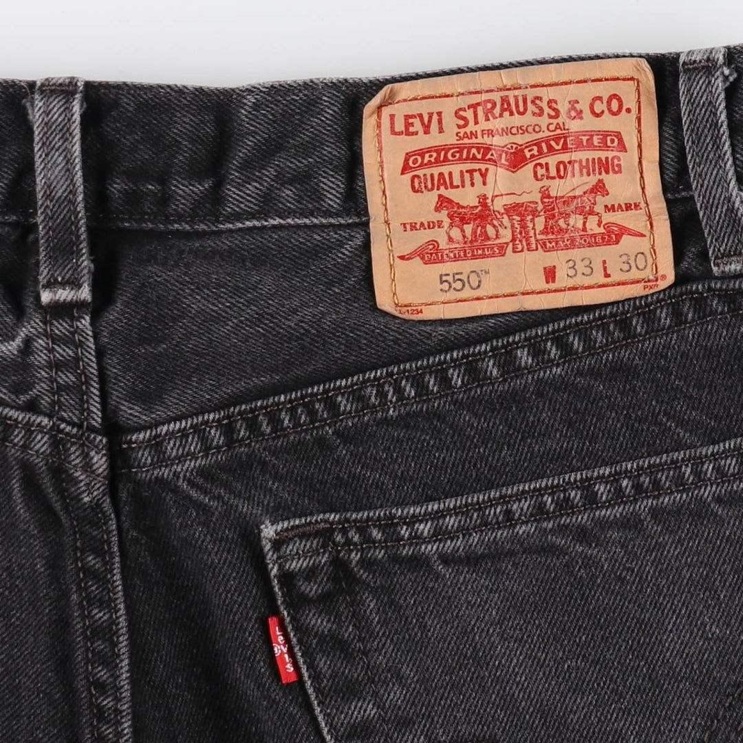 Levi's 550 Relaxed Fit Black Denim Tapered Denim Pants Men's W31 equivalent / eaa504057