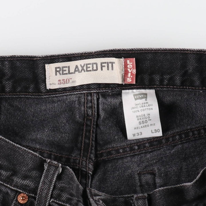 Levi's 550 Relaxed Fit Black Denim Tapered Denim Pants Men's W31 equivalent / eaa504057