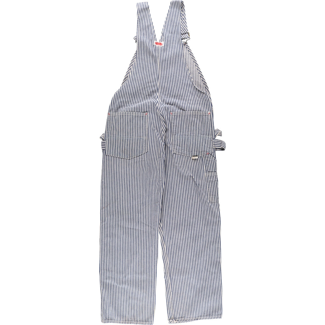 70'S Round House Vintage Hickory Stripe Overalls with Apron for Men, Size W36 / eaa504060