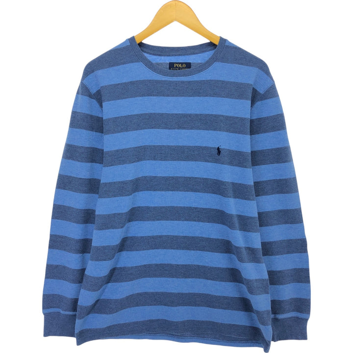 Ralph Lauren POLO RALPH LAUREN SLEEP WEAR Striped Pattern Thermal Long Sleeve T-Shirt Waffle Men's XL /eaa504082