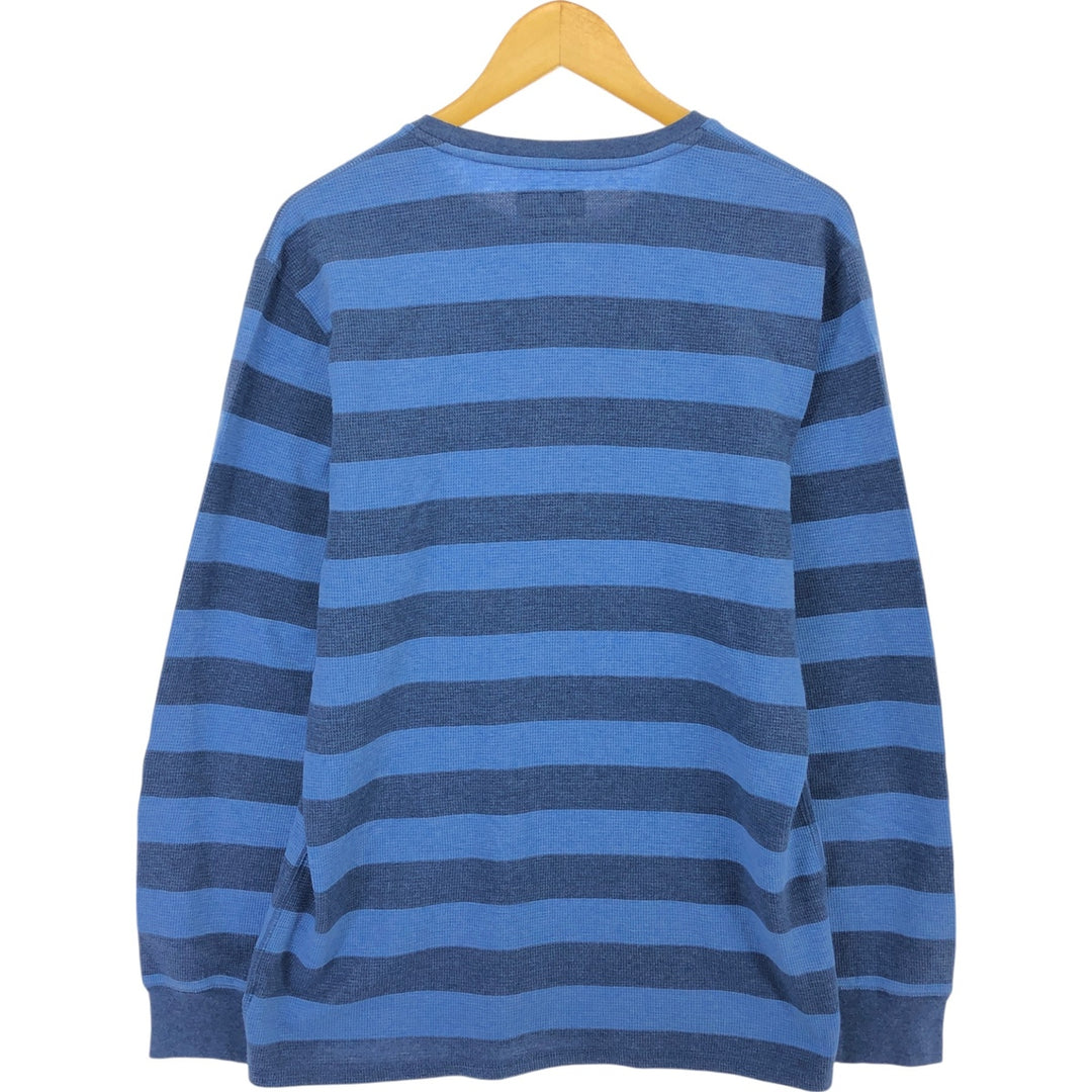 Ralph Lauren POLO RALPH LAUREN SLEEP WEAR Striped Pattern Thermal Long Sleeve T-Shirt Waffle Men's XL /eaa504082