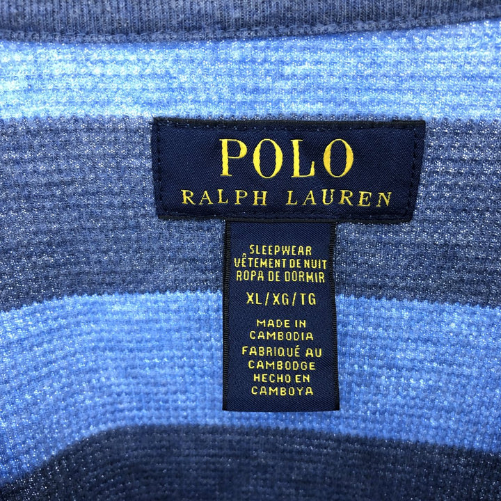 Ralph Lauren POLO RALPH LAUREN SLEEP WEAR Striped Pattern Thermal Long Sleeve T-Shirt Waffle Men's XL /eaa504082