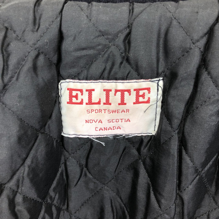 ~90'S ELITE Collared Wool Stadium Jacket Award Jacket Varsity Jacket Men's L Size Vintage /eaa504087