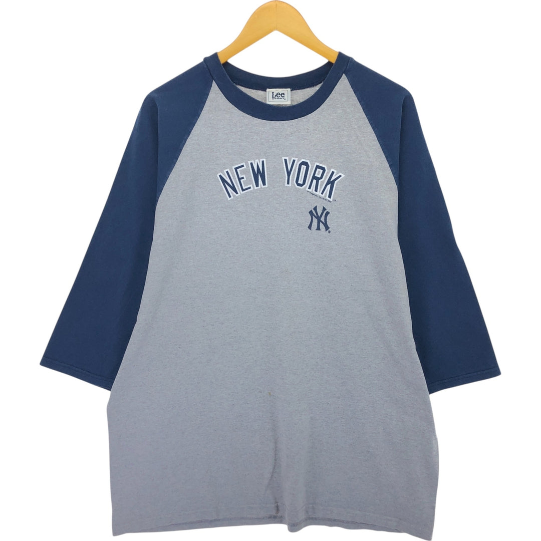 Lee MLB NEW YORK YANKEES New York Yankees 3/4 Sleeve Raglan T-Shirt Men's L size /eaa504130