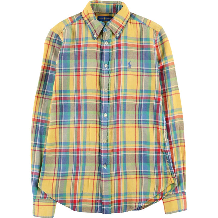 Ralph Lauren Classic Fit Madras Check Long Sleeve Button Down Check Shirt Women's S Size / eaa504153