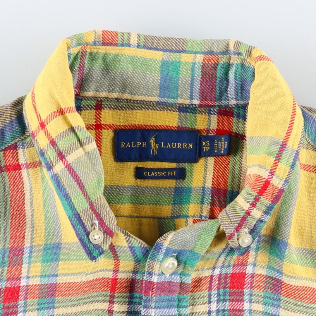 Ralph Lauren Classic Fit Madras Check Long Sleeve Button Down Check Shirt Women's S Size / eaa504153