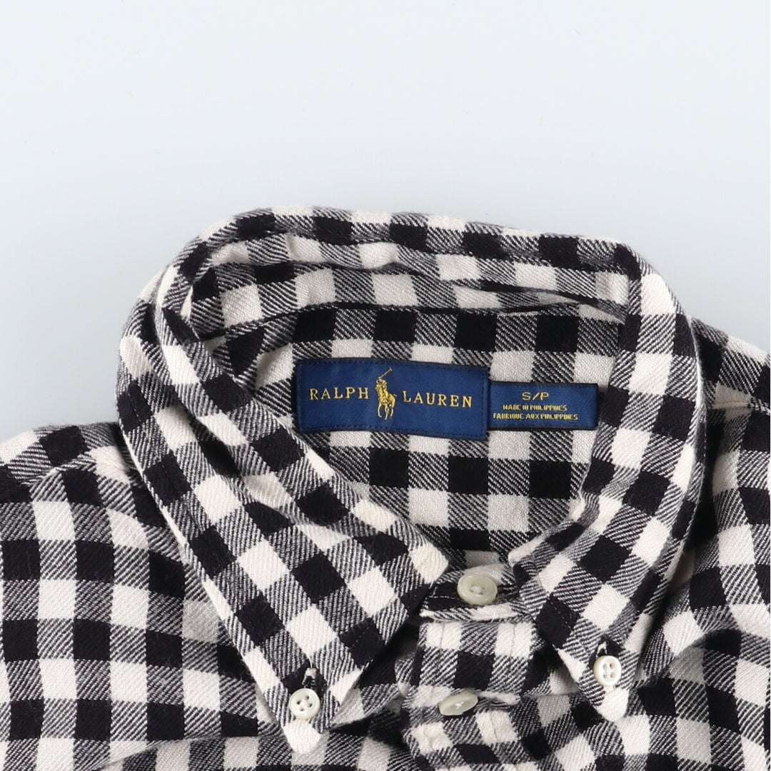 Ralph Lauren Gingham Check Long Sleeve Button Down Light Flannel Check Shirt Women's S Size / eaa504154