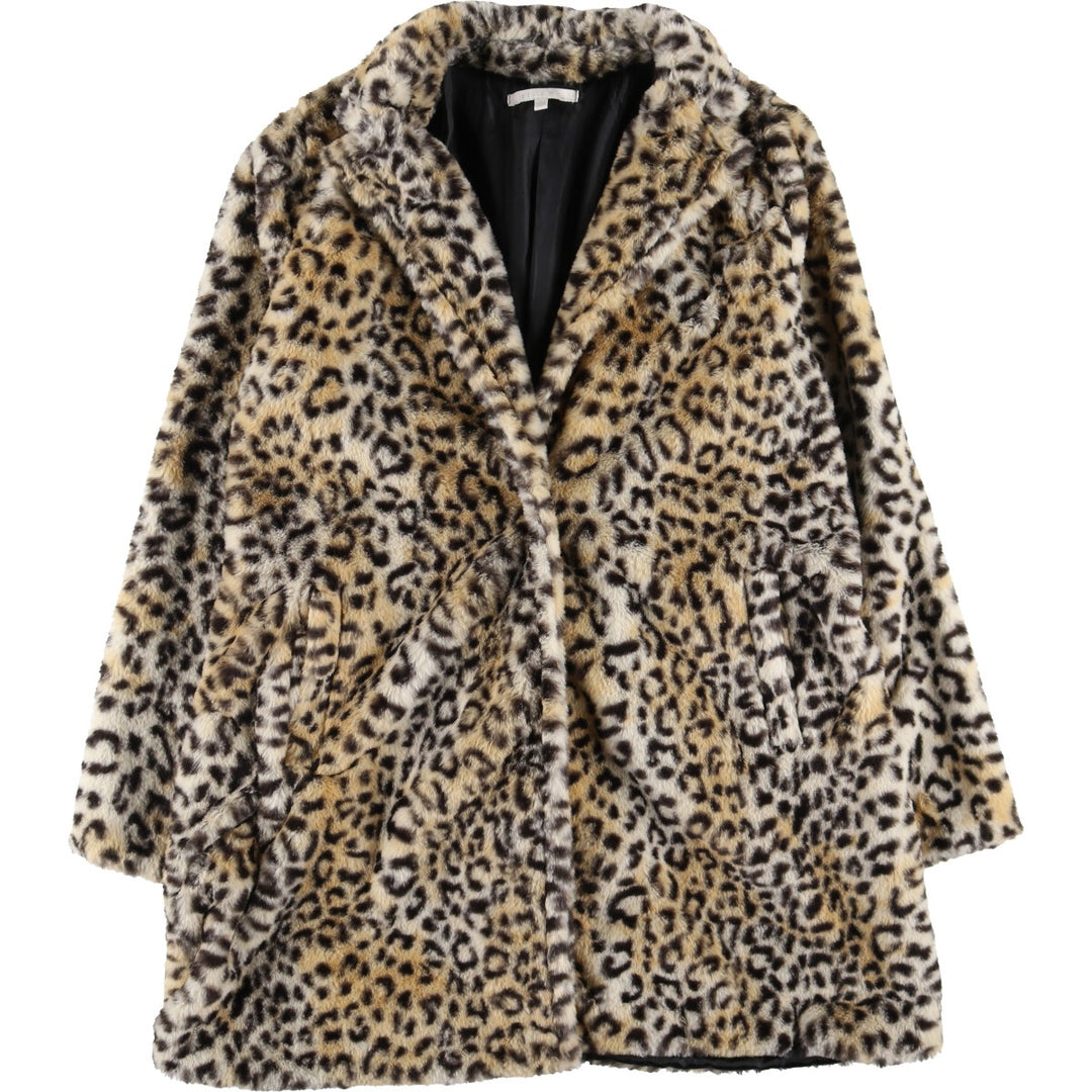 style me Leopard Pattern Faux Fur Short Coat Women's Size L /eaa504164