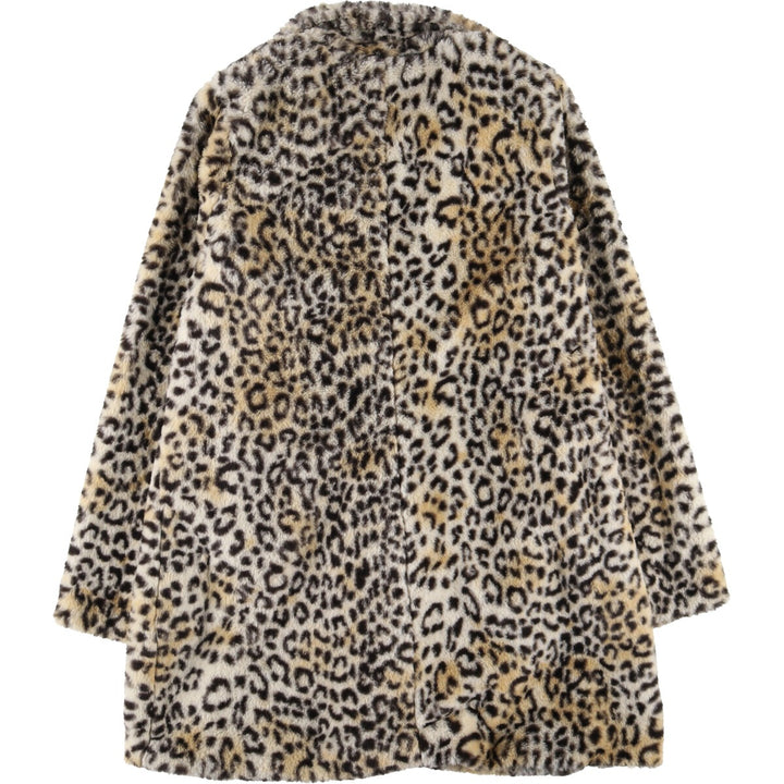 style me Leopard Pattern Faux Fur Short Coat Women's Size L /eaa504164