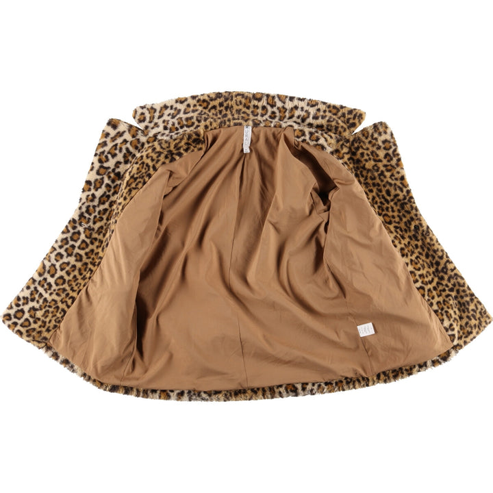 MURAL Leopard Pattern Faux Fur Short Coat Women's M size /eaa504165