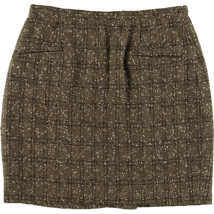 NORMA KAMALI Check Pattern Tight Mini Skirt Women's Size L /eaa504171