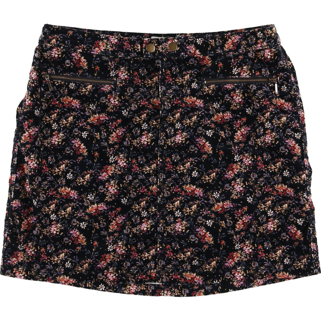 MOSSIMO Floral Corduroy Mini Skirt Women's XL Size /eaa504181