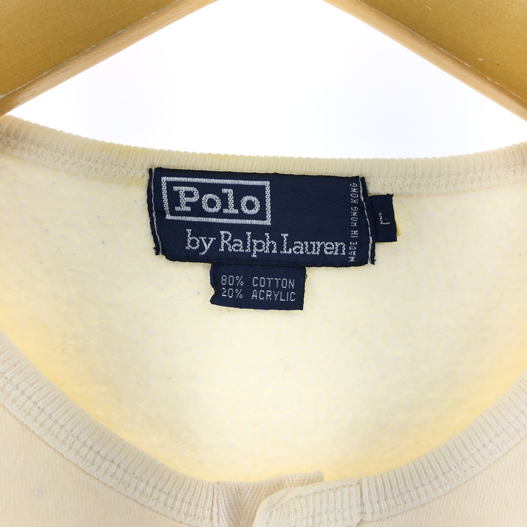 Ralph Lauren POLO by Ralph Lauren Striped Pattern Henley Sweatshirt Trainer Men's L size / eaa504189