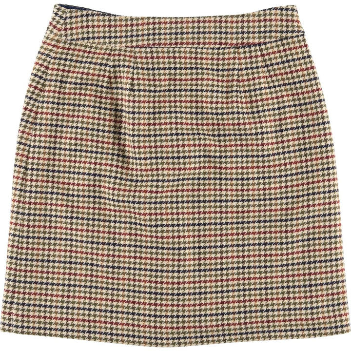 Talbots Gun Club Check Open Front Wool Trapezoid Mini Skirt Women's XL /eaa504199