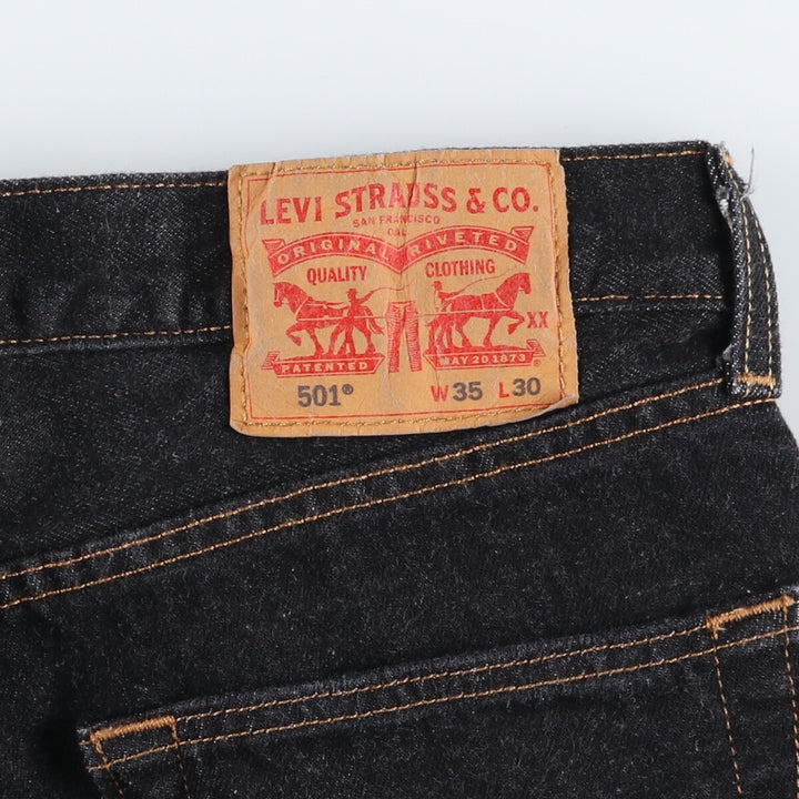 Levi's 501 Black Denim Straight Denim Pants Men's W35 equivalent / eaa504220