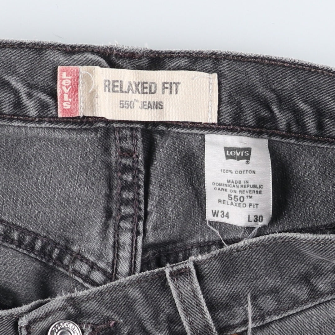 Levi's 550 Relaxed Fit Black Denim Tapered Denim Pants Men's W33 equivalent / eaa504259