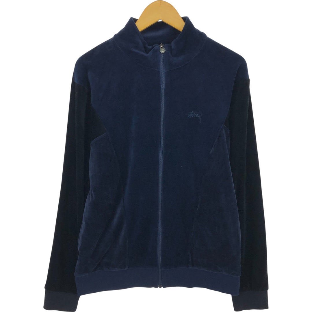 STUSSY Velour Jersey Track Jacket Men's M size / eaa504302