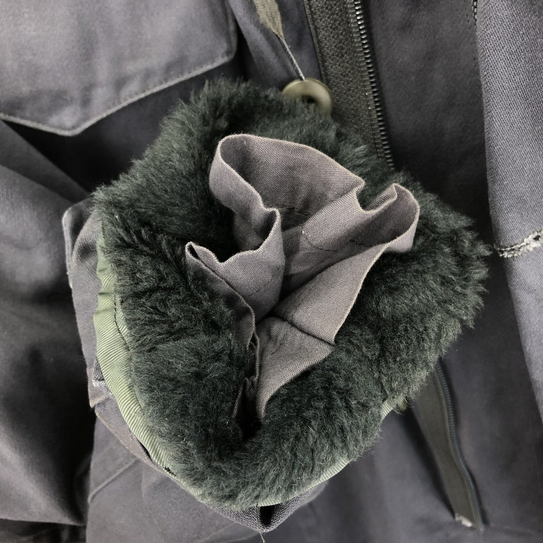 Genuine German military item, liner-equipped field parka, mod coat, size 56, men's L equivalent / eaa504354