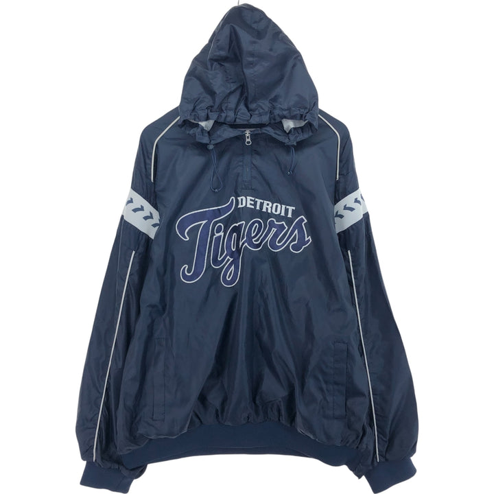 GENUINE MERCHANDISE MLB Detroit Tigers Hooded Half Zip Warm-Up Pullover Men's XXL /eaa504358