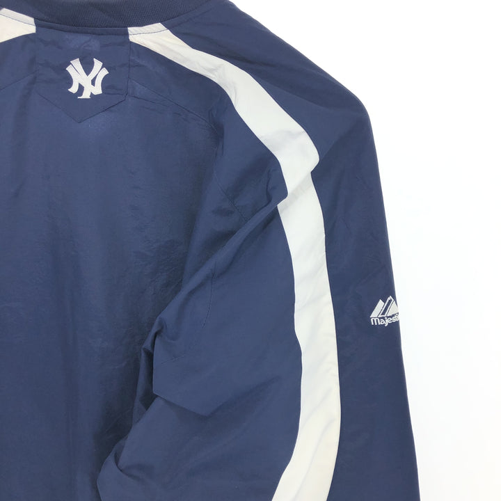 Majestic MLB NEW YORK YANKEES New York Yankees V-neck nylon pullover Men's XL equivalent /eaa504370