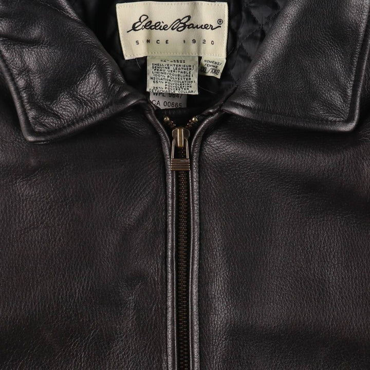 00'S Eddie Bauer Padded Leather Blouson Jacket Women's XXL / eaa504428