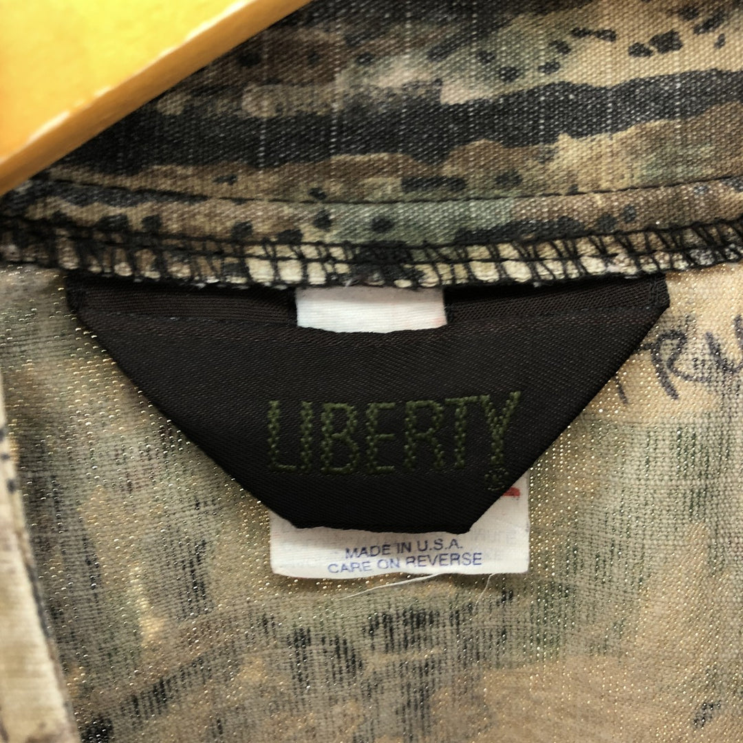 80s-90'S Liberty Camouflage Pattern Real Tree Camo Ripstop Cotton Jacket Made in USA Men's M Size Vintage /eaa504466