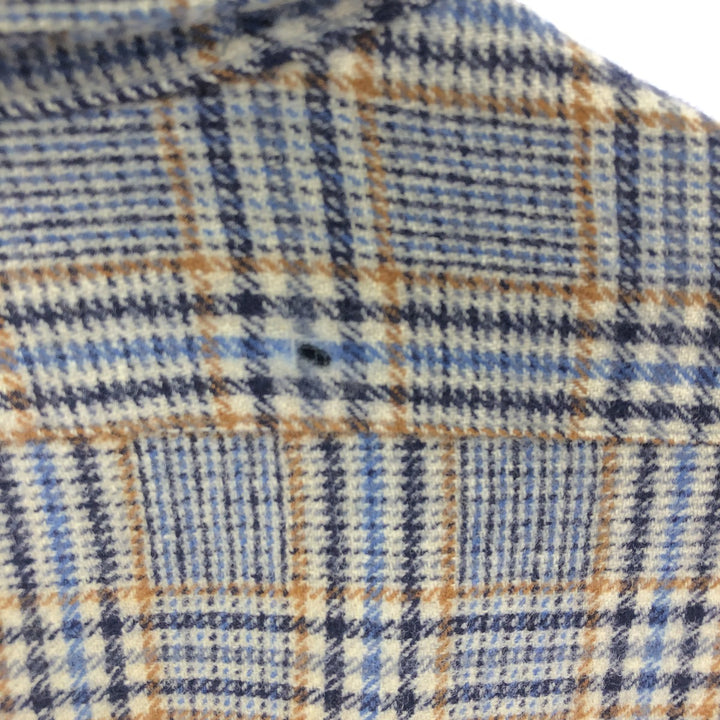 70'S Pendleton Check Pattern Wool Shirt Made in USA Men's L Size Vintage /eaa504500