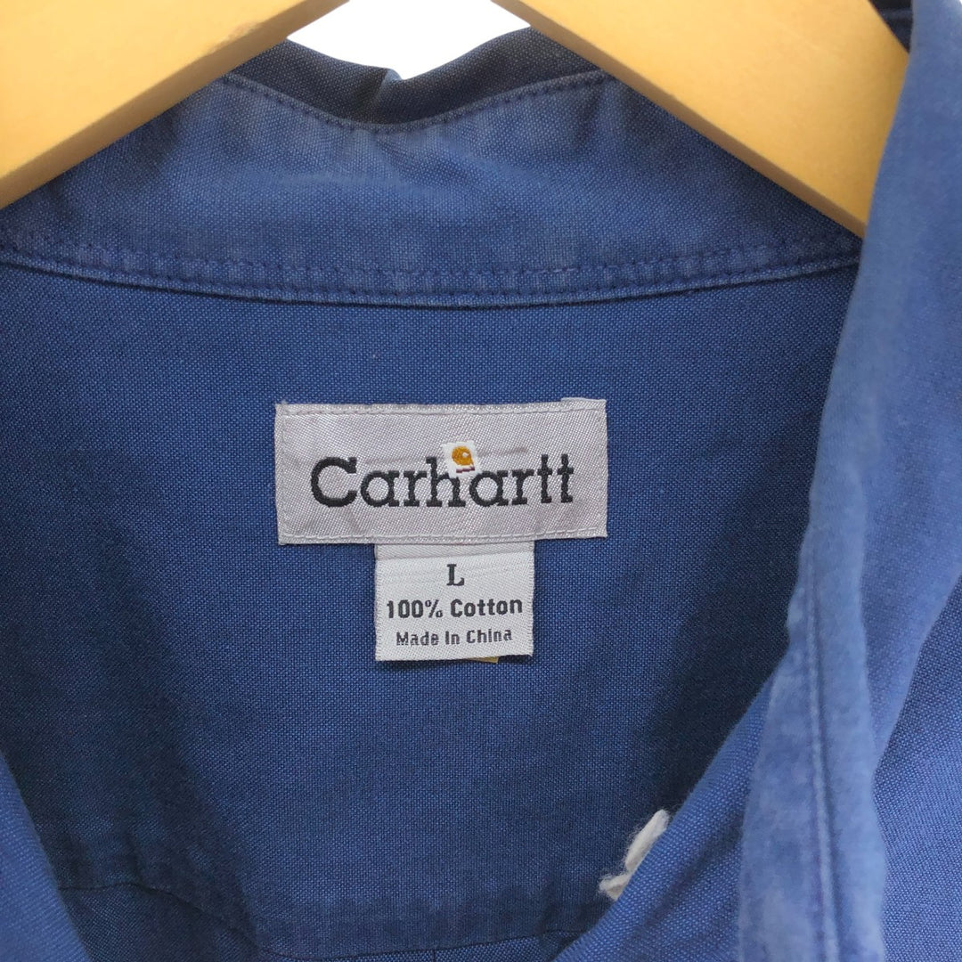 Carhartt Long Sleeve Button Down Work Shirt Men's L Size / eaa504509