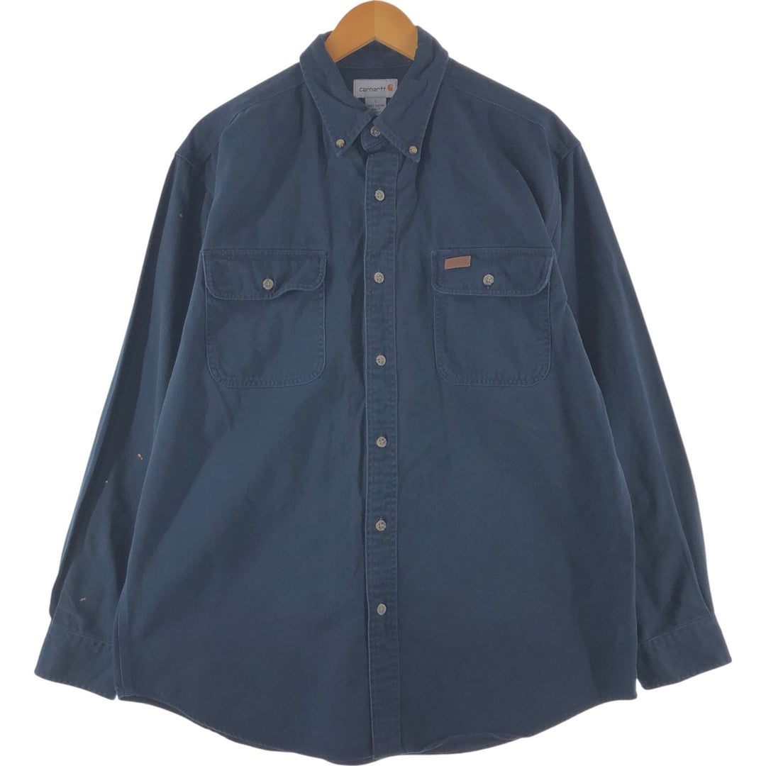 Carhartt Long Sleeve Button Down Work Shirt Men's L Size / eaa504526