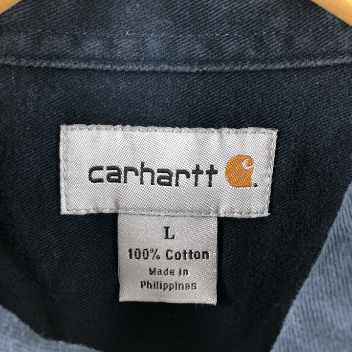 Carhartt Long Sleeve Button Down Work Shirt Men's L Size / eaa504526