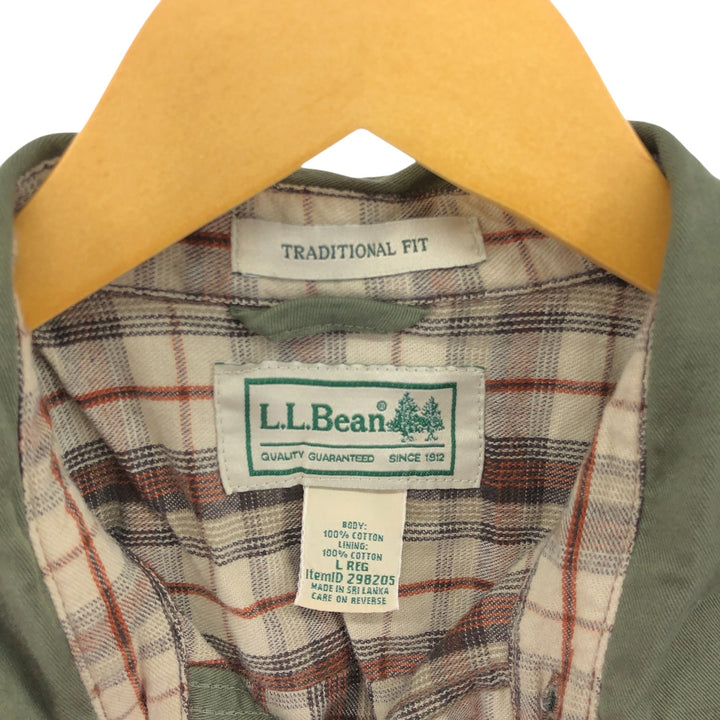 LLBean TRADITIONAL FIT long sleeve cotton shirt, men's size L /eaa504534