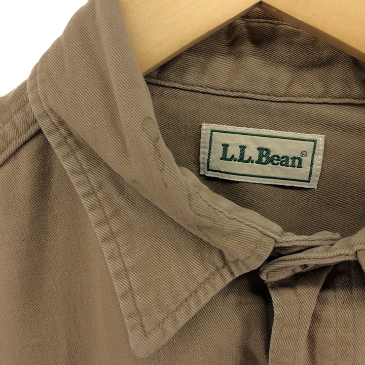 70s~80'S LLBean Long Sleeve Cotton Shirt Made in Canada Men's Size L Vintage /eaa504545