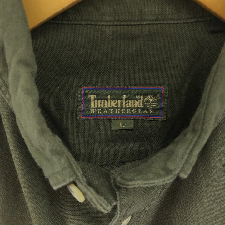 90'S Timberland long sleeve cotton shirt, men's size L, vintage / eaa504547