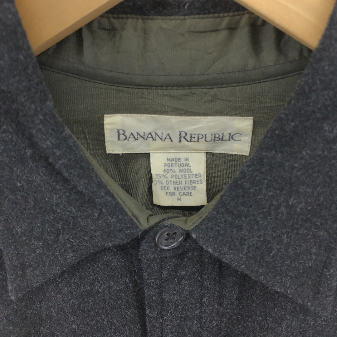 90'S Banana Republic Wool Box Shirt Men's Medium Vintage /eaa504552